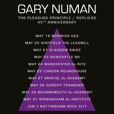 45th Anniversary UK tour of ‘The Pleasure Principle’ and ‘Replicas’ 