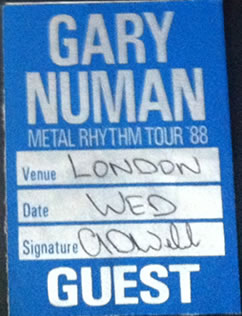 Back Stage Passes